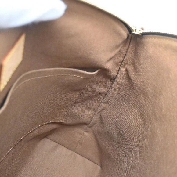 LOUIS VUITTON Logo Lockit Hand Bag Monogram Leather Brown France M40102 97FB861 - Picture 9 of 15